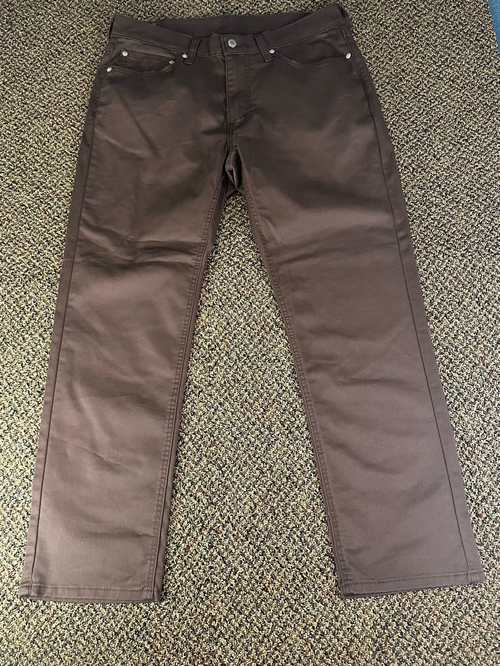 Levi's Men's Dark Brown Straight Jeans